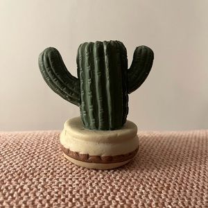 Ceramic cactus “toothpick holder” ornament